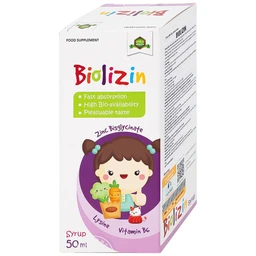Siro bổ sung kẽm, lysine và vitamin B6 cho trẻ Biolizin (50ml)