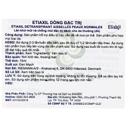 Lăn khử mùi Etiaxil Detranspirant Extreme Peaux Normales giúp khử mùi cơ thể (15ml)