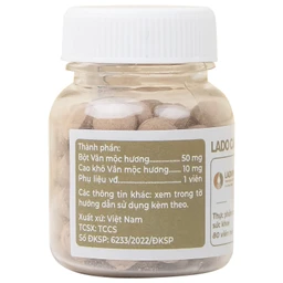 Viên hỗ trợ giảm triệu chứng đầy bụng, khó tiêu Lado Care Vân Mộc Hương Ladophar (80 viên)