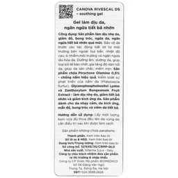 Gel bôi dịu da, ngăn ngừa tiết nhờn Canova Rivescal Ds Soothing Gel Siflarma 50ml