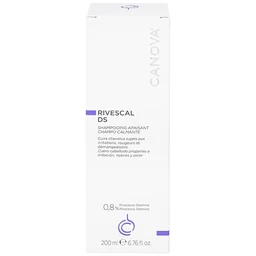Dầu gội dịu da Canova Rivescal DS Soothing Shampoo ngừa tiết bã nhờn, giảm kích ứng cho da đầu nhạy cảm, gàu (200ml)