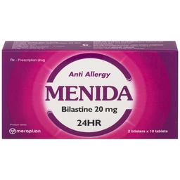 Thuốc Menida 20mg Merap điều trị viêm mũi dị ứng (2 vỉ x 10 viên)