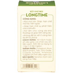 Bột khử mùi Longtime Sao Thái Dương giúp khử và hạn chế mồ hôi, hết ngứa (18g)