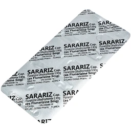 Thuốc Sarariz 5.9mg Kyung Dong điều trị đau nửa đầu, chứng chóng mặt (60 viên)