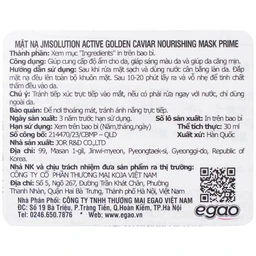 Mặt nạ dưỡng ẩm Jmsolution Active Golden Caviar Nourishing Mask trứng cá tầm gói 30ml