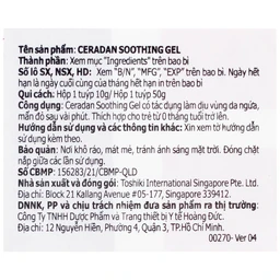 Kem dưỡng ẩm Ceradan Soothing Gel làm dịu, phục hồi da nhạy cảm 50g