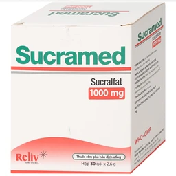 Thuốc cốm pha hỗn dịch uống Sucramed Sucralfat 1000mg Reliv điều trị loét dạ dày và tá tràng (30 gói)