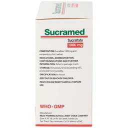 Thuốc cốm pha hỗn dịch uống Sucramed Sucralfat 1000mg Reliv điều trị loét dạ dày và tá tràng (30 gói)