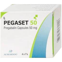 Thuốc Pegaset 50 Aurobindo điều trị đau thần kinh, hỗ trợ động kinh cục bộ (4 vỉ x 7 viên)