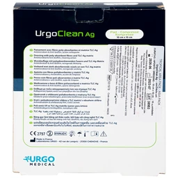 Gạc thấm hút kháng khuẩn chống dính Urgoclean AG 10x10cm (10 miếng)