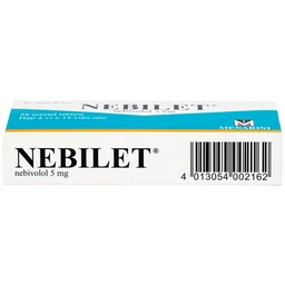 Thuốc Nebilet Nebivolol 5mg Menarini điều trị tăng huyết áp và suy tim mạn tính (2 vỉ x 14 viên)