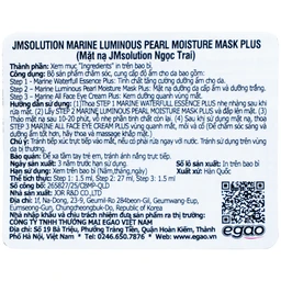 Mặt nạ dưỡng da JMSolution Marine Luminous Pearl Deep Moisture chiết xuất ngọc trai cấp ẩm chuyên sâu