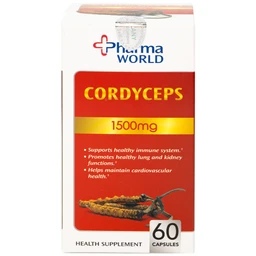 Viên uống Đông Trùng Hạ Thảo giúp tăng cường sức khỏe Cordyceps 1500mg Pharma World (60 viên)