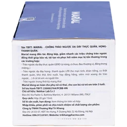 Marial Gel (20 gói x 15ml) chống trào ngược dạ dày thực quản, ợ chua, khó tiêu, bảo vệ và tái tạo phục hồi niêm mạc họng