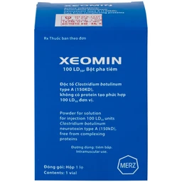 Thuốc Xeomin 100 Units Merz điều trị loạn trương lực cơ cổ, co thắt mi, co cứng sau đột quỵ chi trên