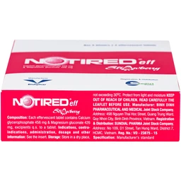 Thuốc Notired Eff Strawberry 456/426mg trị suy nhược chức năng (5 vỉ x 4 viên) 4