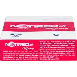 Thuốc Notired Eff Strawberry 456/426mg trị suy nhược chức năng (5 vỉ x 4 viên) 5