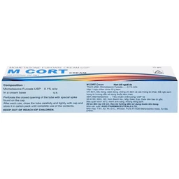 Thuốc M CORT cream Agio điều trị các biểu hiện viêm và ngứa của bệnh vẩy nến, viêm da dị ứng (15g)