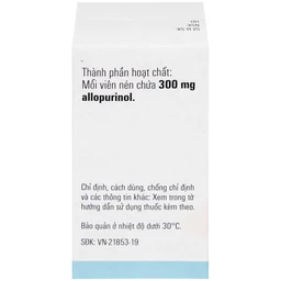Viên nén Milurit 300mg Egis Pharma điều trị bệnh gout, phòng ngừa bệnh sỏi axit uric (30 viên)
