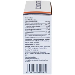 Thuốc Boncinco Hà Nam giúp bổ sung các vitamin và acid amin thiết yếu (20 ống x 7.5ml)