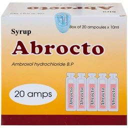Siro Abrocto Dược Hà Tĩnh điều trị một số bệnh lý đường hô hấp (20 ống x 10ml)