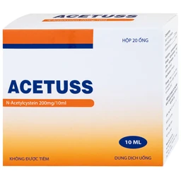 Dung dịch uống Acetuss Hà Nam tiêu nhầy trong bệnh viêm phế quản, bệnh nhầy nhớt (20 ống)