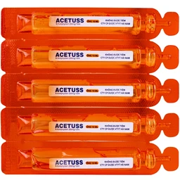 Dung dịch uống Acetuss Hà Nam tiêu nhầy trong bệnh viêm phế quản, bệnh nhầy nhớt (20 ống)