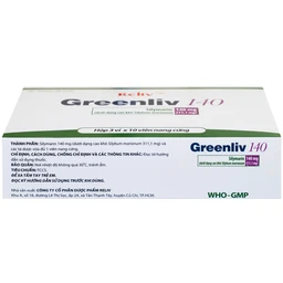 Thuốc Greenliv 140mg Reliv điều trị rối loạn tiêu hóa trong các bệnh về gan, viêm gan cấp và mãn tính (3 vỉ x 10 viên)