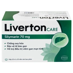 Thuốc Liverton Care 70mg Stada hỗ trợ điều trị viêm gan mạn tính, có tác dụng lợi mật (10 vỉ x 10 viên)