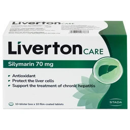 Thuốc Liverton Care 70mg Stada hỗ trợ điều trị viêm gan mạn tính, có tác dụng lợi mật (10 vỉ x 10 viên)