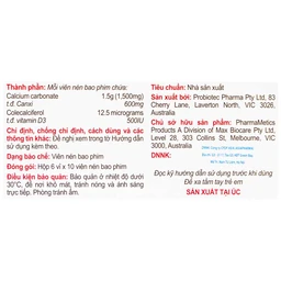 Thuốc Abricotis Probiotec hỗ trợ sức khỏe xương, cơ bắp, bổ sung canxi (6 vỉ x 10 viên)