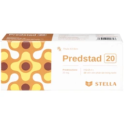Thuốc Predstad 20mg Stella điều trị hoặc ức chế các rối loạn do viêm và dị ứng (2 vỉ x 10 viên) 