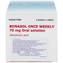 Dung dịch uống Bonasol Once Weekly 70mg Oral Solution Pinewood điều trị loãng xương (4 chai x 100 ml)