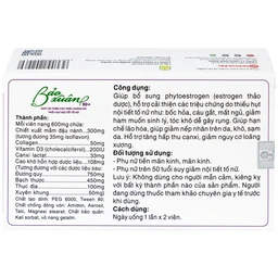 Viên giúp bổ sung nội tiết tố nữ estrogen Bảo Xuân 50+ Nam Dược (3 vỉ x 10 viên)