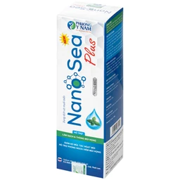 Xịt mũi muối biển Nano Sea Plus người lớn 75ml giúp làm sạch, thông mũi họng