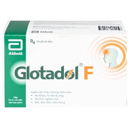Thuốc Glotadol F Glomed hỗ trợ giảm nhanh các triệu chứng do cảm cúm, cảm lạnh (10 vỉ x 10 viên)