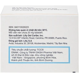 Thuốc Cialis Lilly điều trị rối loạn cương dương (1 vỉ x 2 viên)