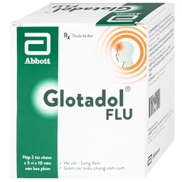 Thuốc Glotadol Flu Glomed hỗ trợ hạ sốt và long đàm (10 vỉ x 10 viên)