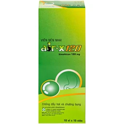 Viên nhai AIR-X 120 chống đầy hơi và chướng bụng (10 vỉ x 10 viên)