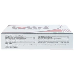 Viên hỗ trợ làm giảm triệu chứng trĩ nội, trĩ ngoại Tottri Traphaco (3 vỉ x 10 viên)