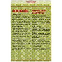 Dầu gió Nhị Thiên Đường 7ml (10 chai) dùng khi bị cảm mạo phong hàn, sổ mũi, chóng mặt, nhức đầu, say tàu xe