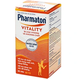 Viên uống bổ sung năng lượng Pharmaton Vitality Sanofi hỗ trợ cải thiện tình trạng mệt mỏi, căng thẳng, nâng cao sức đề kháng (30 viên)