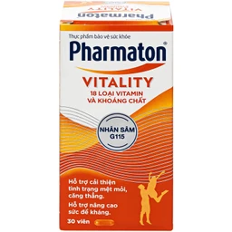Viên uống bổ sung năng lượng Pharmaton Vitality Sanofi hỗ trợ cải thiện tình trạng mệt mỏi, căng thẳng, nâng cao sức đề kháng (30 viên)