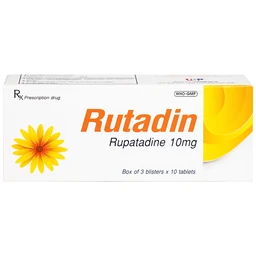Thuốc Rutadin 10mg pharma usa điều trị triệu chứng của viêm mũi dị ứng và nổi mề đay (3 vỉ x 10 viên)