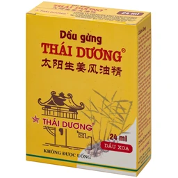 Dầu gừng Thái Dương điều trị đau đầu, đau lưng, đau dây thần kinh vai gáy (24ml)