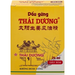 Dầu gừng Thái Dương điều trị đau đầu, đau lưng, đau dây thần kinh vai gáy (24ml)