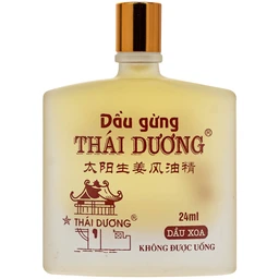 Dầu gừng Thái Dương điều trị đau đầu, đau lưng, đau dây thần kinh vai gáy (24ml)