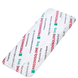 Thuốc Prednisolone 5mg TV.Pharm chống viêm, chống dị ứng và ức chế miễn dịch (10 vỉ x 20 viên)