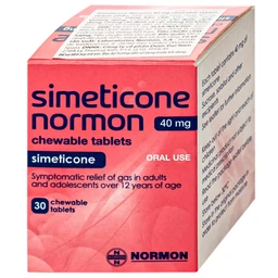Viên nhai Simeticone Normon 40mg chống đầy hơi và chướng bụng (Lọ 30V)