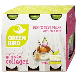 Nước Uống Bổ Dưỡng Yến Sào Collagen Greenbird (6 chai x 185ml)